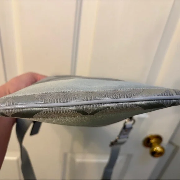 Coach Signature C Light Blue/Gray Mini Crossbody Bag - Picture 5 of 5